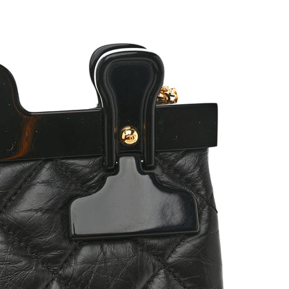 Chanel Aged Calfskin Quilted 2.55 Reissue Mini Hanger Flap Black 11 of 11
