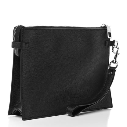 Valentino Garavani Goatskin Zip Wristlet Pouch Black 3 of 7