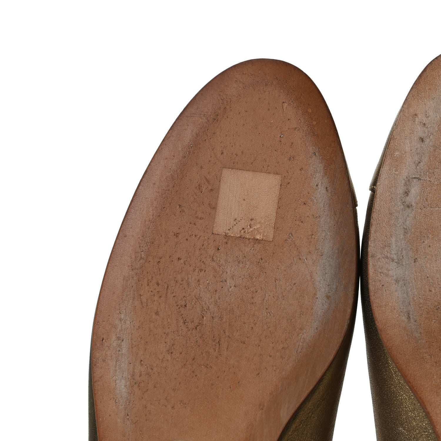 Chanel Metallic Lambskin CC Cap Toe Ballerina Flats 41 Bronze 10 of 14