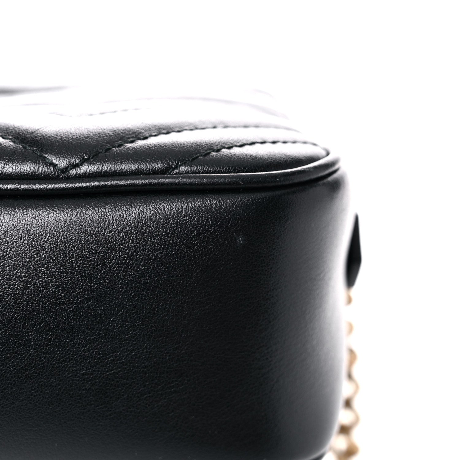 Gucci Calfskin Matelasse Small GG Marmont Chain Shoulder Bag Black 13 of 16