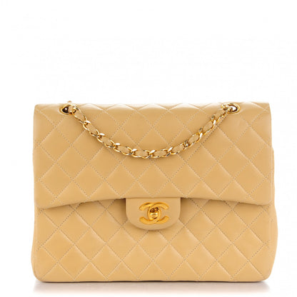 Chanel Lambskin Quilted Medium Double Flap Beige 1 of 13