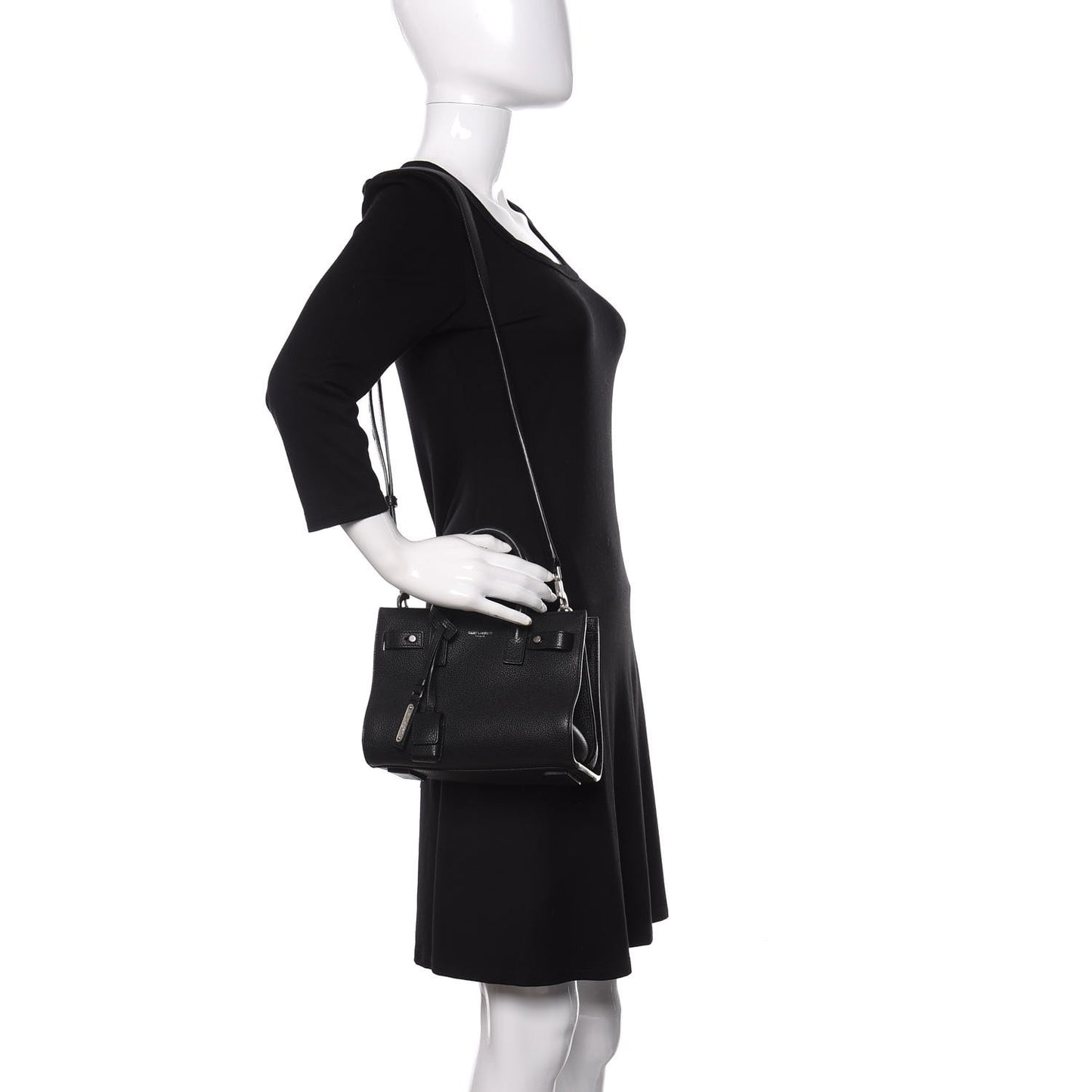 Grained Calfskin Nano Sac De Jour Souple Black