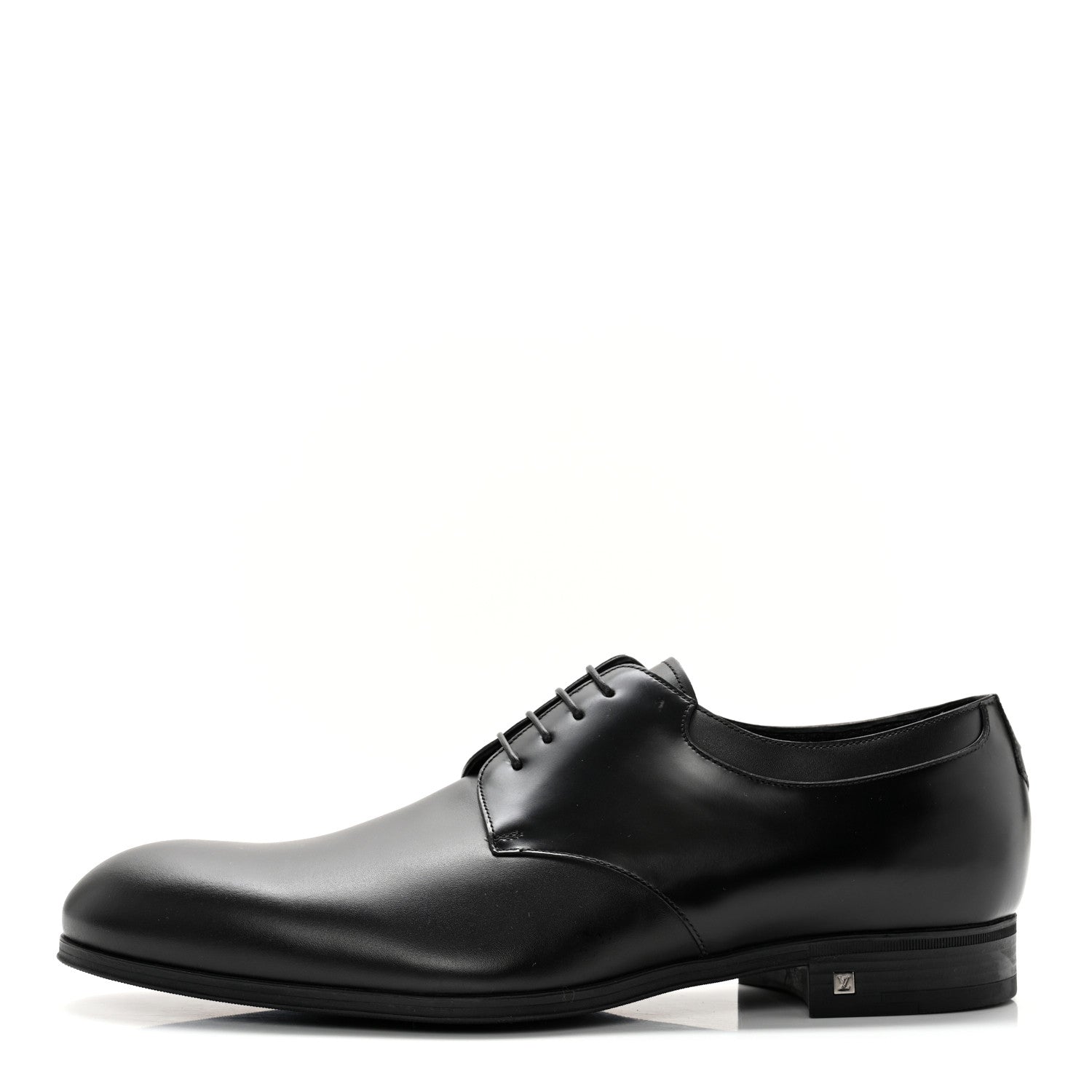 Louis Vuitton Lambskin Mens Derby Lace Up Shoes 9 Black 1 of 12
