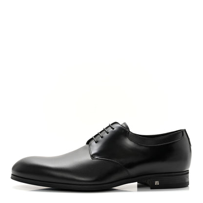 Louis Vuitton Lambskin Mens Derby Lace Up Shoes 9 Black 1 of 12