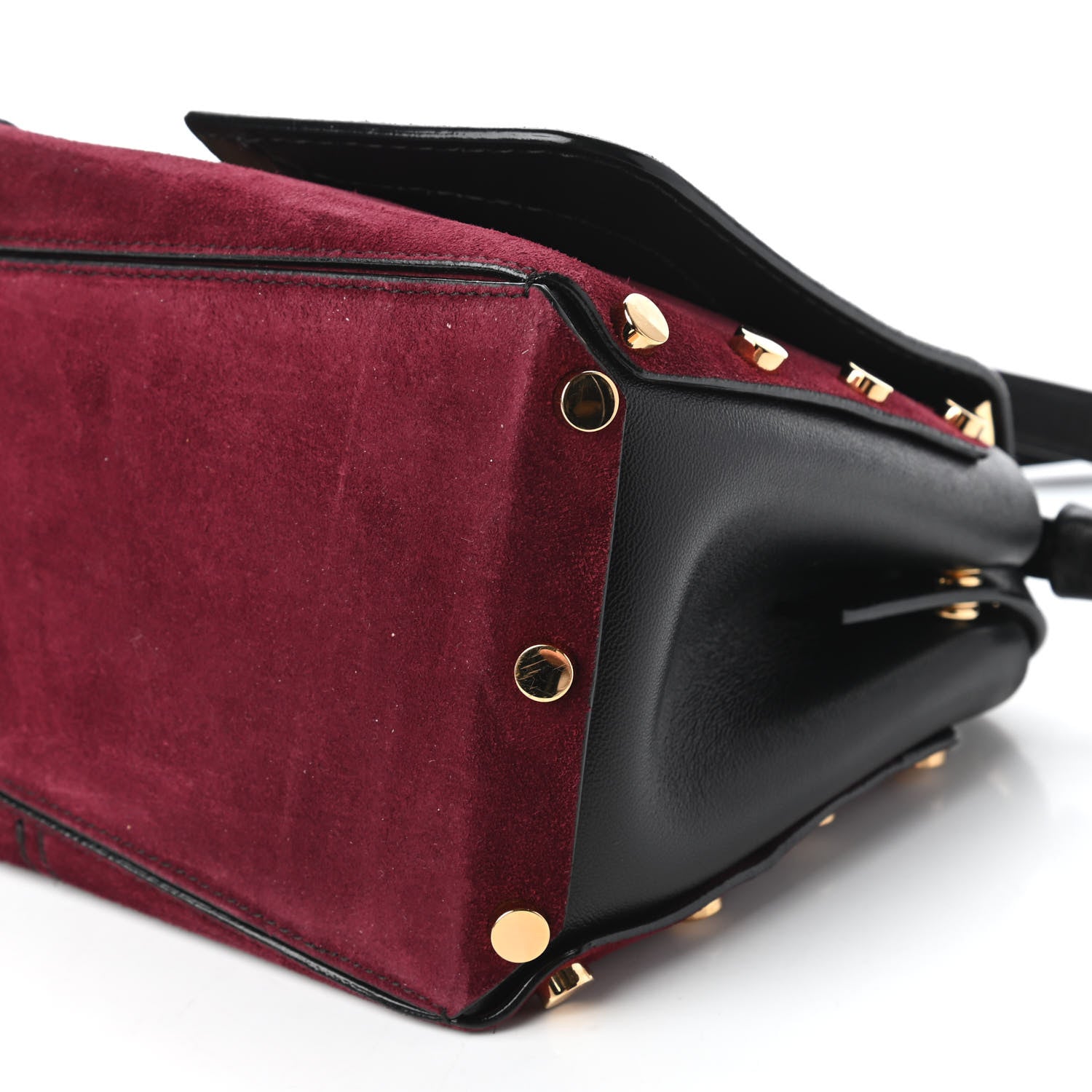 Jimmy Choo Suede Small Lockett Shoulder Bag Bordeaux 7 of 10