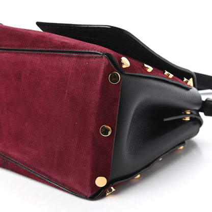 Jimmy Choo Suede Small Lockett Shoulder Bag Bordeaux 7 of 10