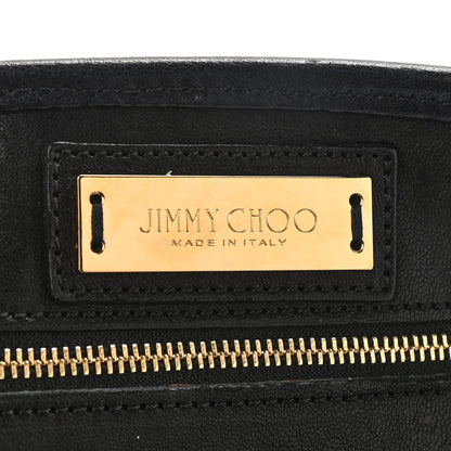 Jimmy Choo Calfskin Sasha Star Studded Tote Black 6 of 9