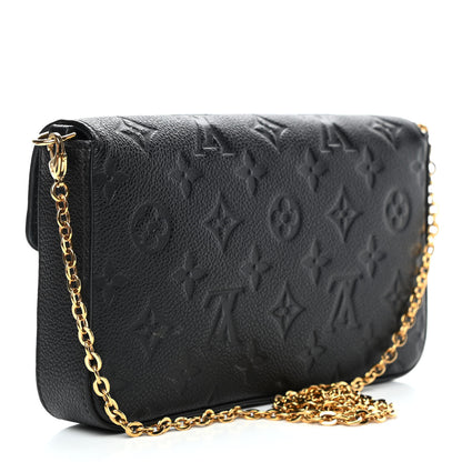 Louis Vuitton Empreinte Pochette Felicie Chain Wallet Black 3 of 5