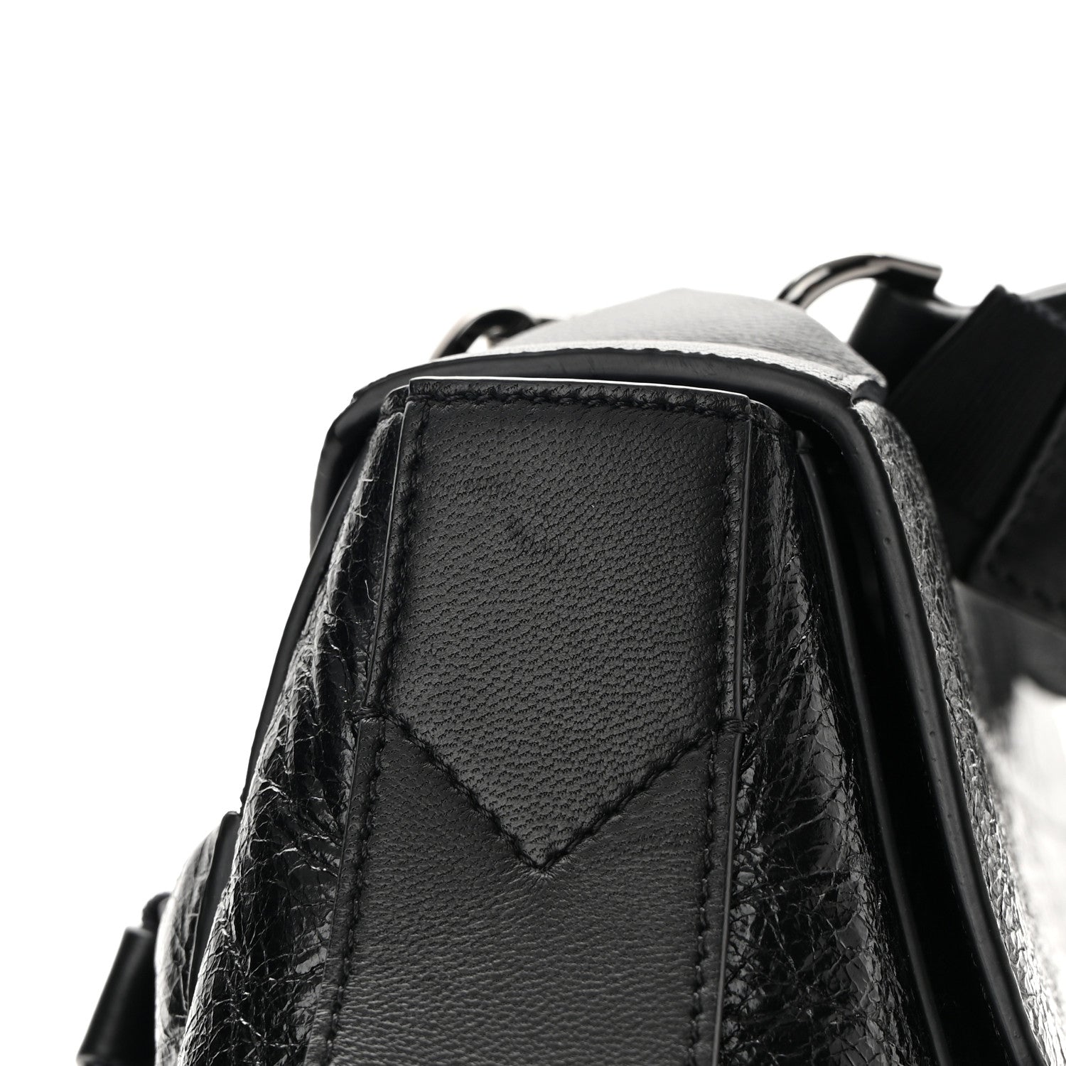 Givenchy Creased Patent Calfskin Medium ID Flap Black 10 of 11