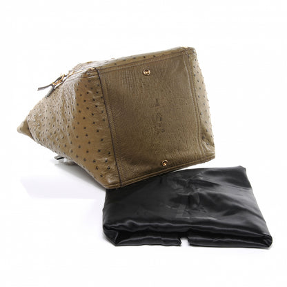 Saint Laurent Ostrich Medium Downtown Olive 4 of 7