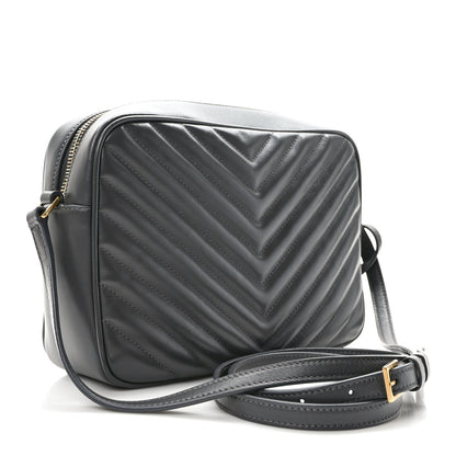 Saint Laurent Calfskin Matelasse Monogram Lou Camera Bag Storm 3 of 9