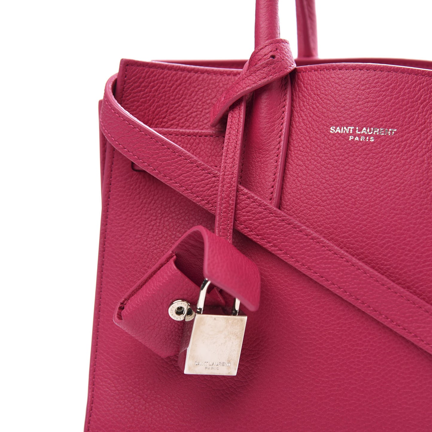Grained Calfskin Nano Sac De Jour Fuchsia