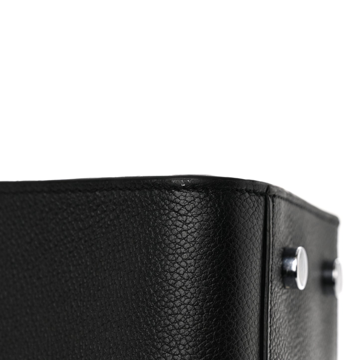 Grained Calfskin Baby Sac De Jour Black