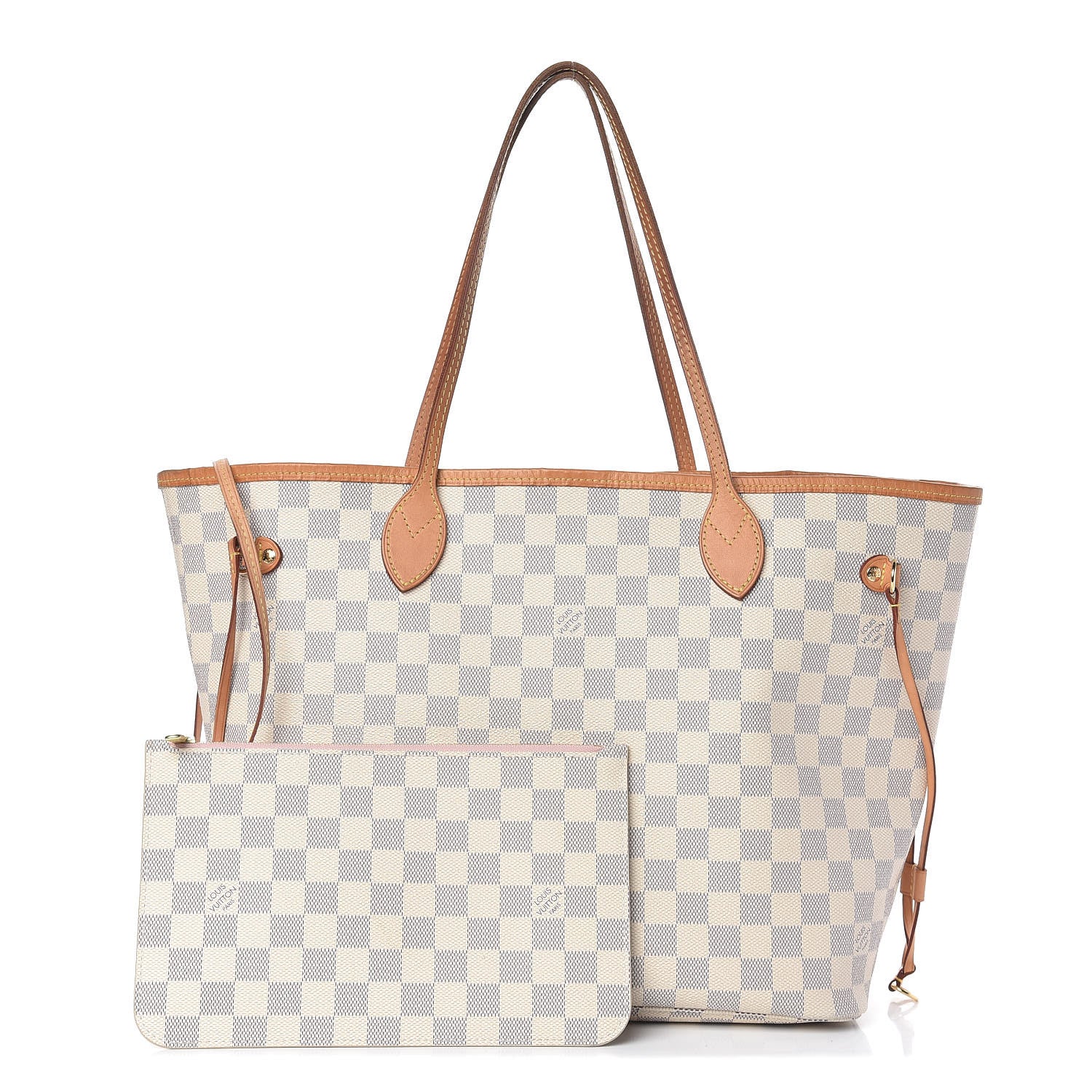 Louis Vuitton Damier Azur Neo Neverfull MM Rose Ballerine 1 of 22
