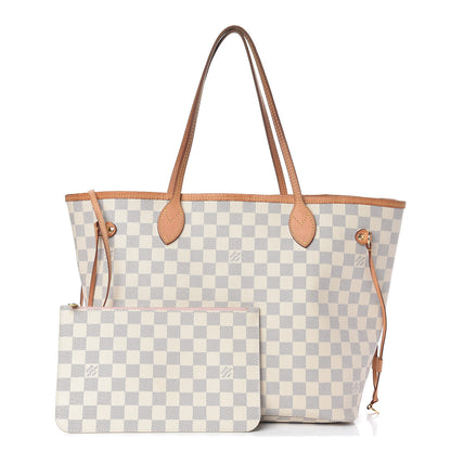 Louis Vuitton Damier Azur Neo Neverfull MM Rose Ballerine 1 of 22