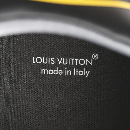 Louis Vuitton Calfskin Graffiti Mens LV Trainer Sneakers 8 Black Yellow 9 of 11