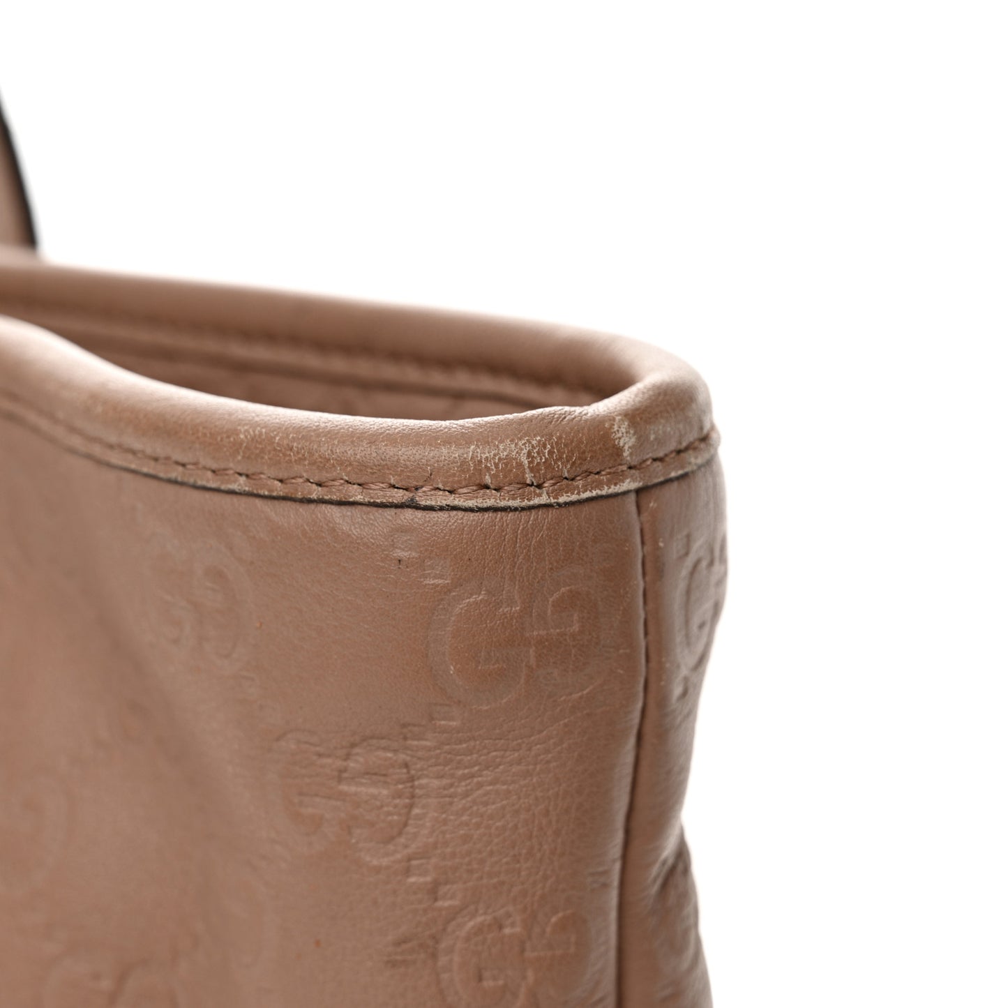 Guccissima Medium Zippered Shopping Tote Rose Beige