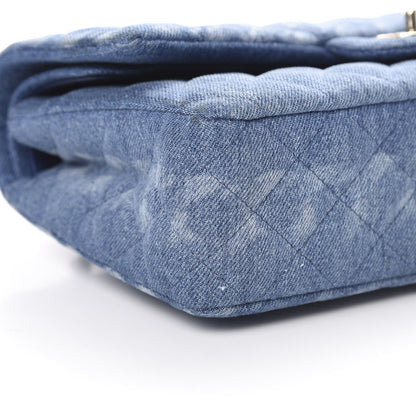 Chanel Denim Quilted Medium Double Flap Blue 8 of 11