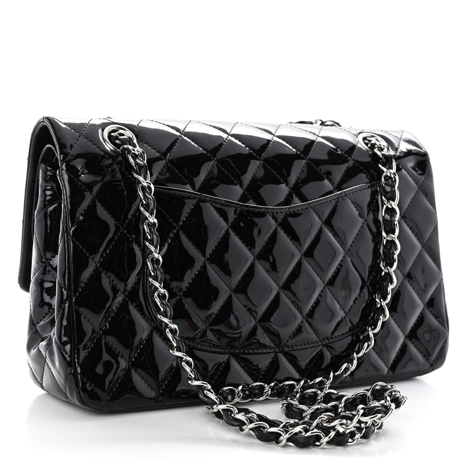 Chanel Patent Quilted Medium Double Flap Black 3 of 14