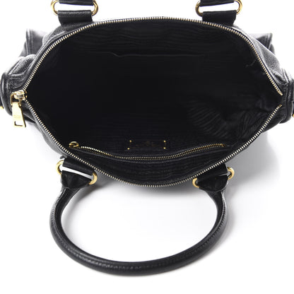 Prada Vitello Daino Shopping Satchel Black 6 of 13