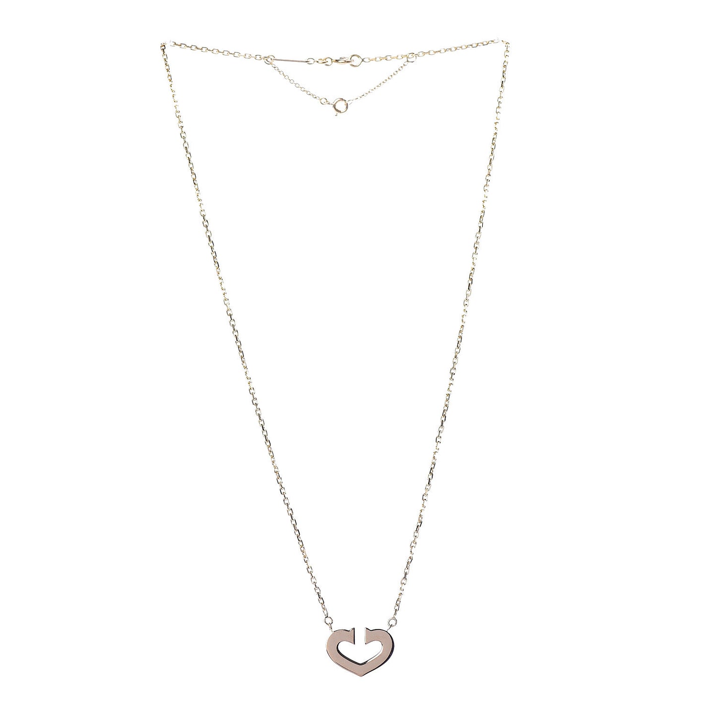 18K Yellow Gold Medium Hearts and Symbols Necklace