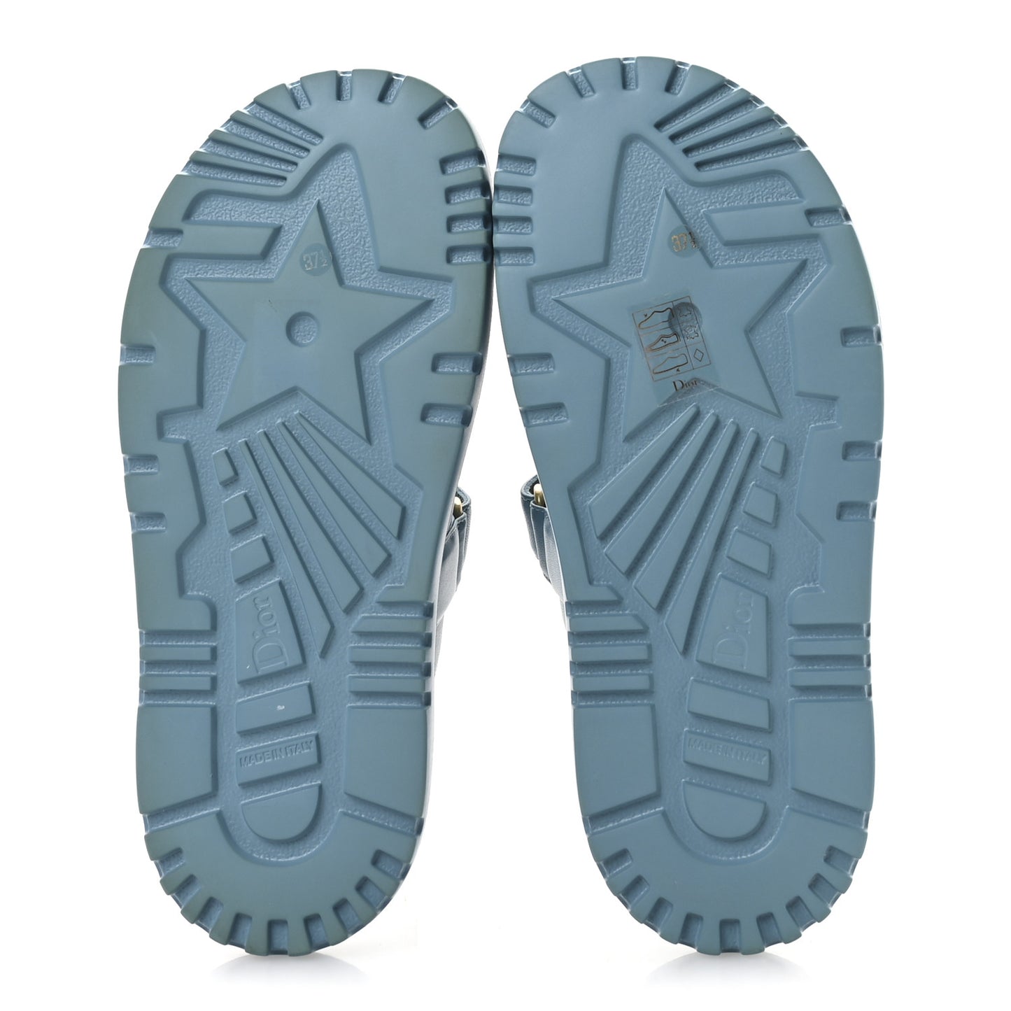 Lambskin Dioract 10mm Slide Sandals 37.5 Dusty Sky