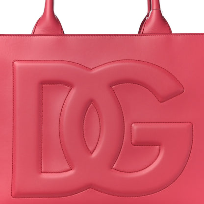 Dolce & Gabbana Calfskin Medium DG Daily Shopper Tote Fuchsia 7 of 9