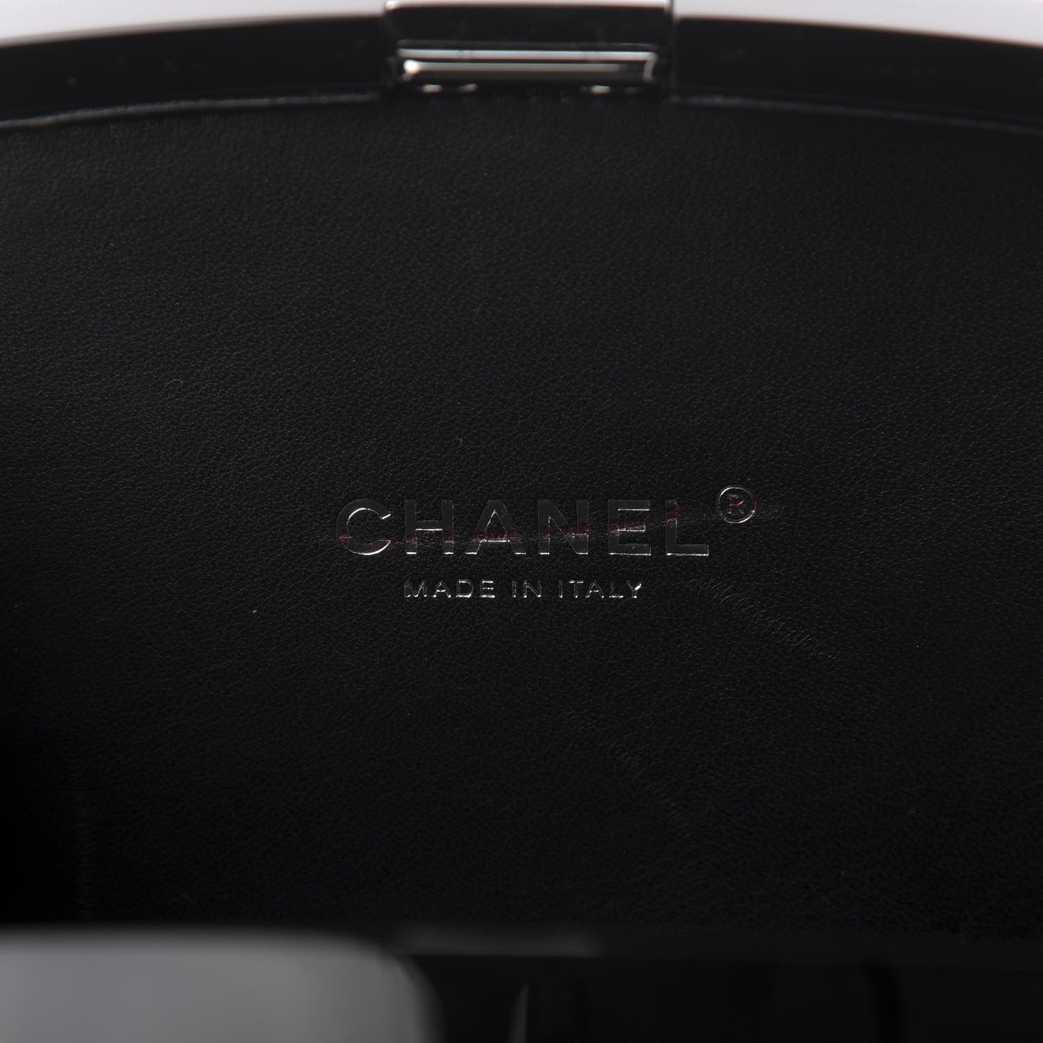 Chanel Plexiglass Compact Box Clutch Black 8 of 9