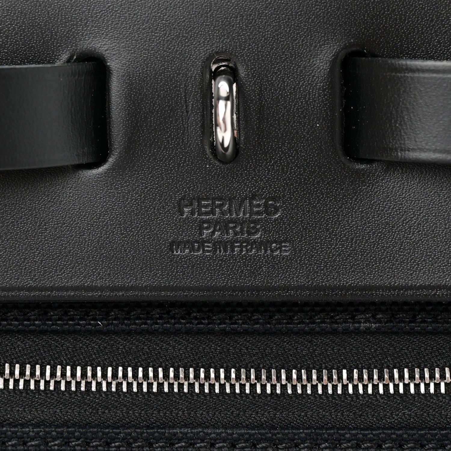 Hermes Military Toile Vache Hunter Herbag Zip PM 31 Black 7 of 11