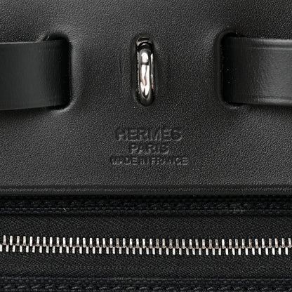 Hermes Military Toile Vache Hunter Herbag Zip PM 31 Black 7 of 11