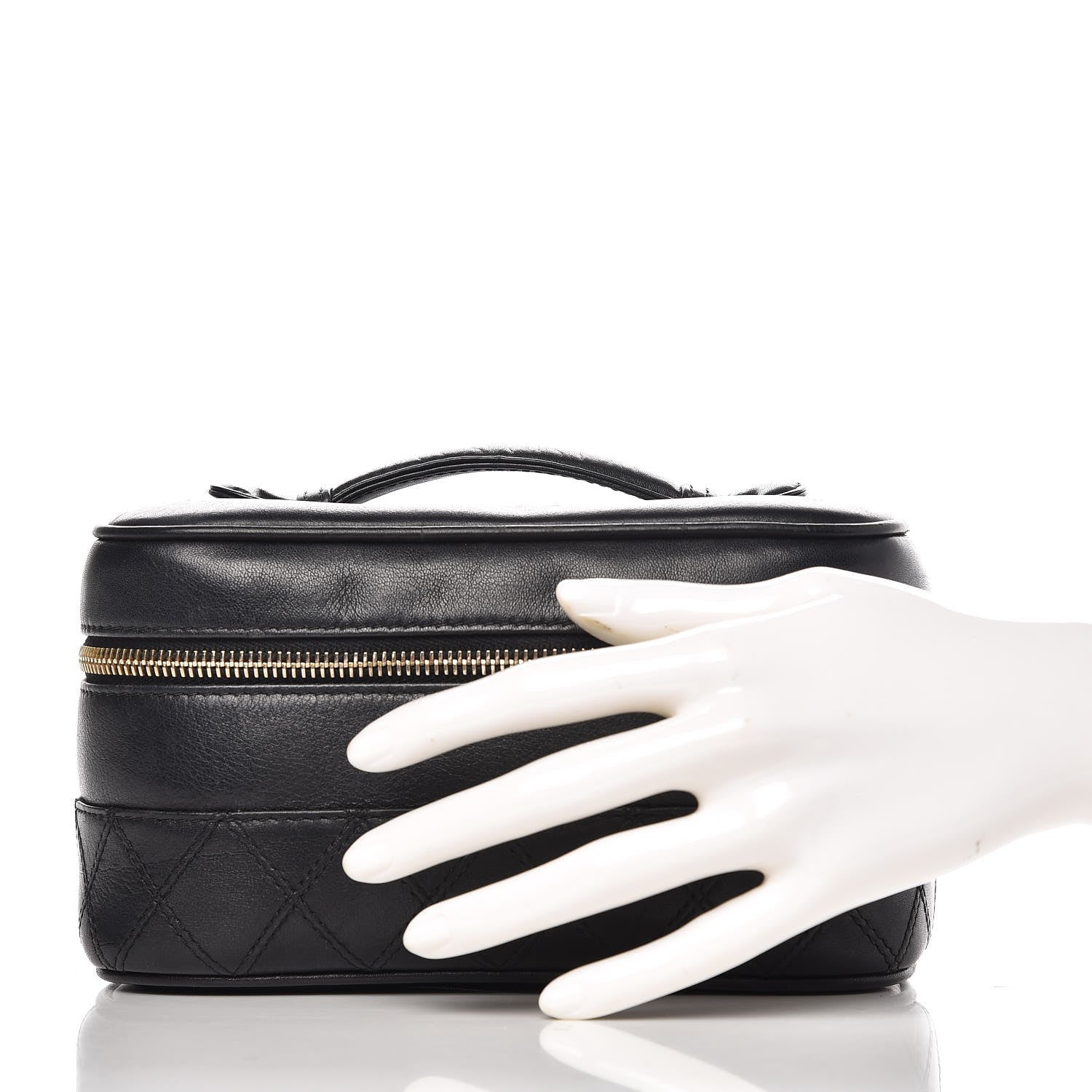 Chanel Lambskin Vanity Cosmetic Case Black 2 of 9