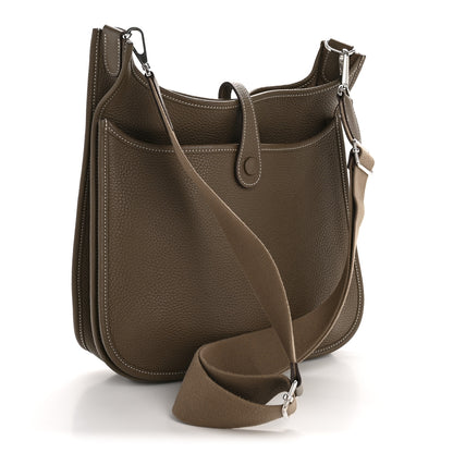 Hermes Taurillon Clemence EVELYNE III PM Etoupe 3 of 13