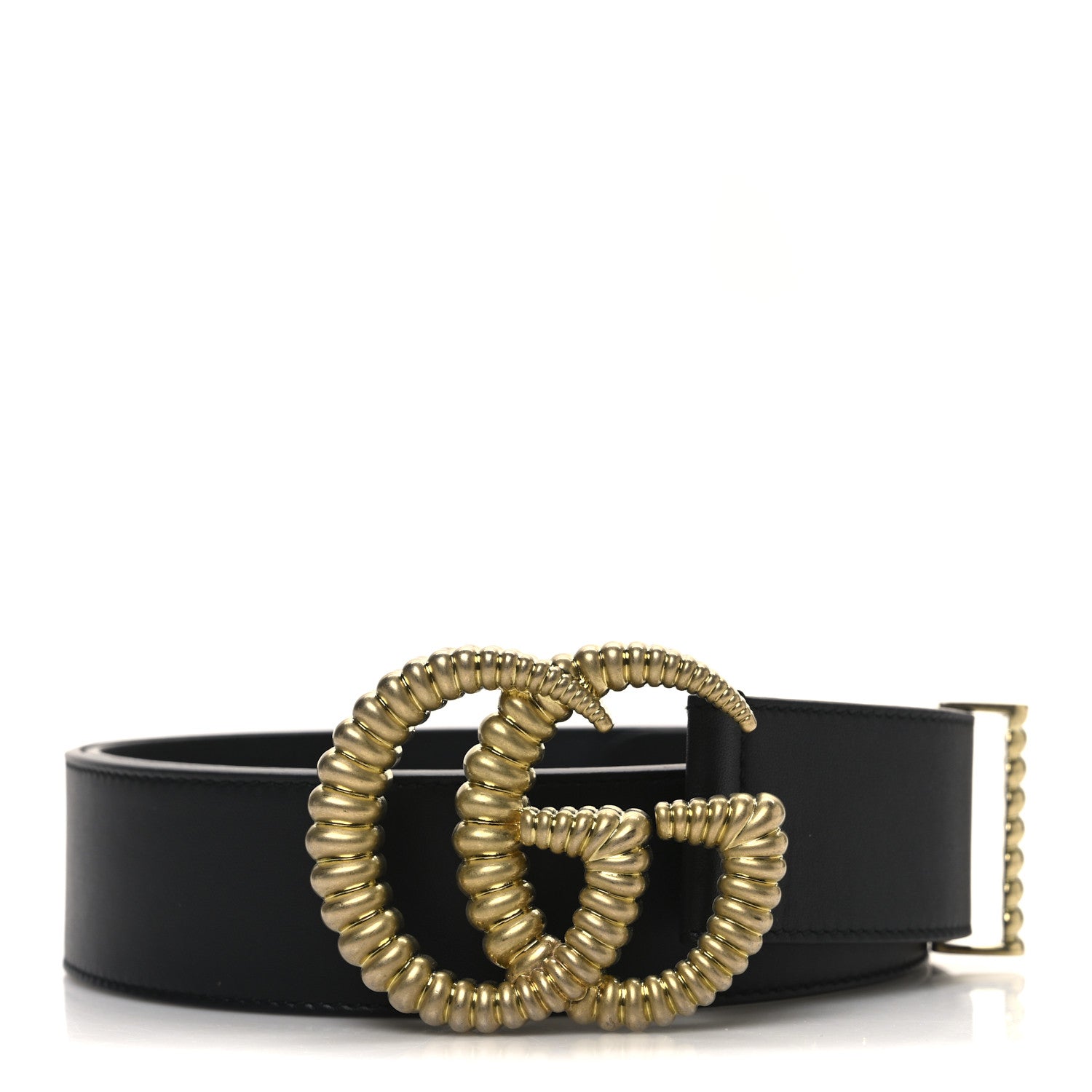 Gucci Moon Calfskin Torchon Double G 25mm Belt 105 42 Black 1 of 5