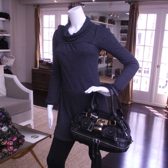 Chloe Leather Paddington Double Zipped Bowler Black 2 of 19