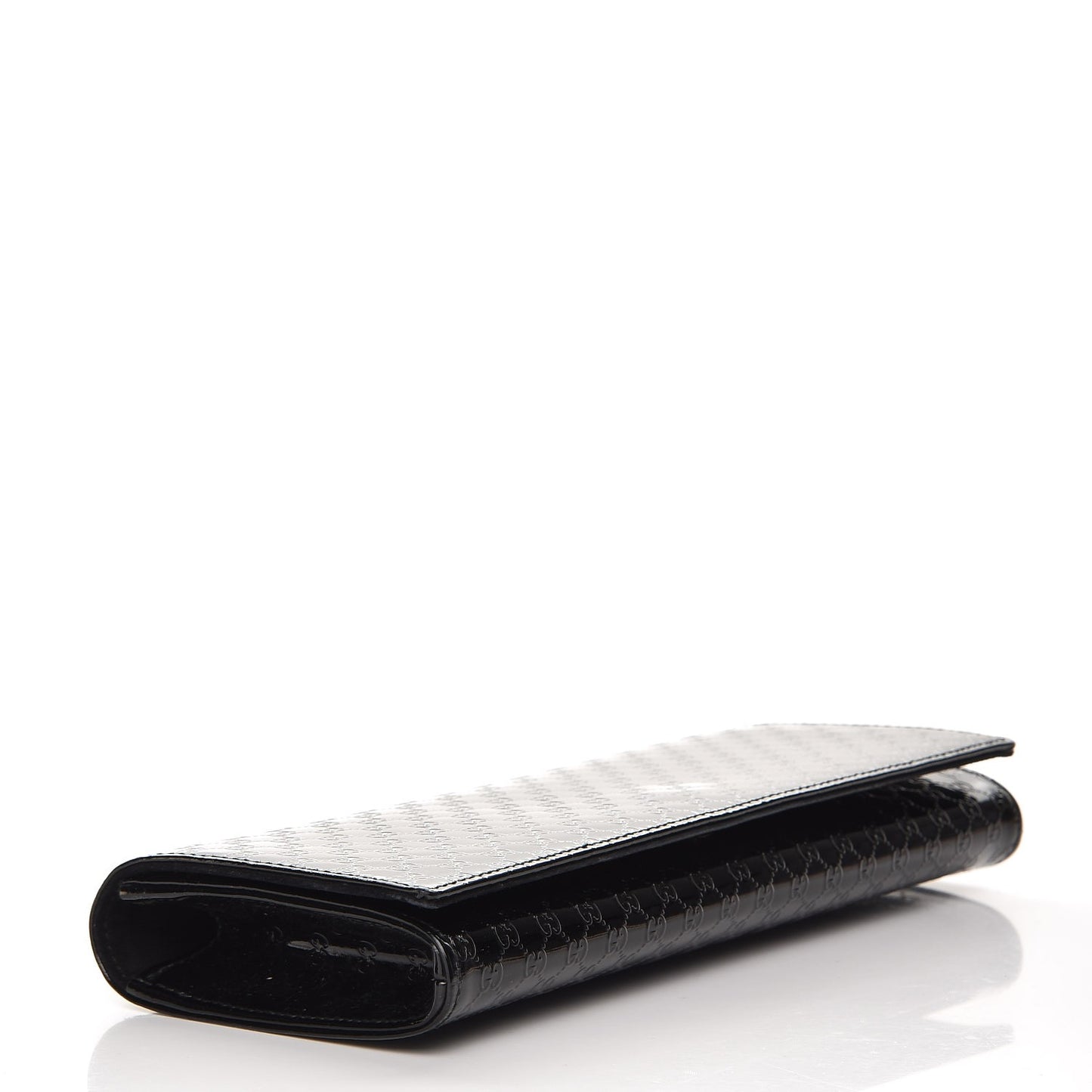 Patent Microguccissima Small Broadway Clutch Black