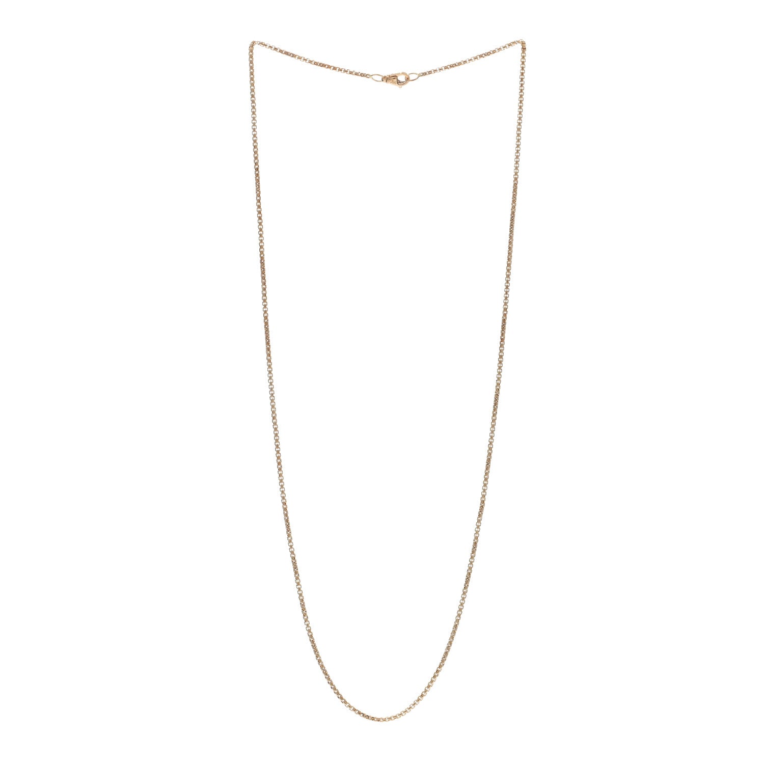 David Yurman 18K Yellow Gold 1.7mm Box Chain Necklace 22" 2 of 5
