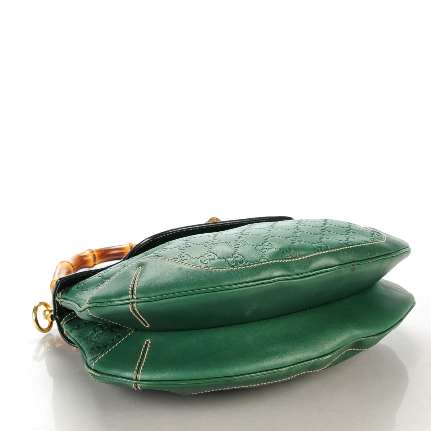 Gucci Guccissima Peggy Bamboo Top Handle Bag Green 4 of 7
