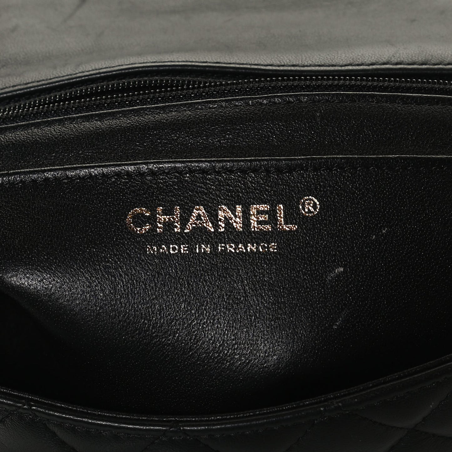 Lambskin Quilted Mini Rectangular Flap Black