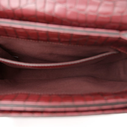 Stella McCartney Embossed Crocodile Effect Medium Falabella Box Shoulder Bag Red 5 of 11