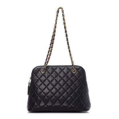 Chanel Caviar CC Tote Navy 1 of 10