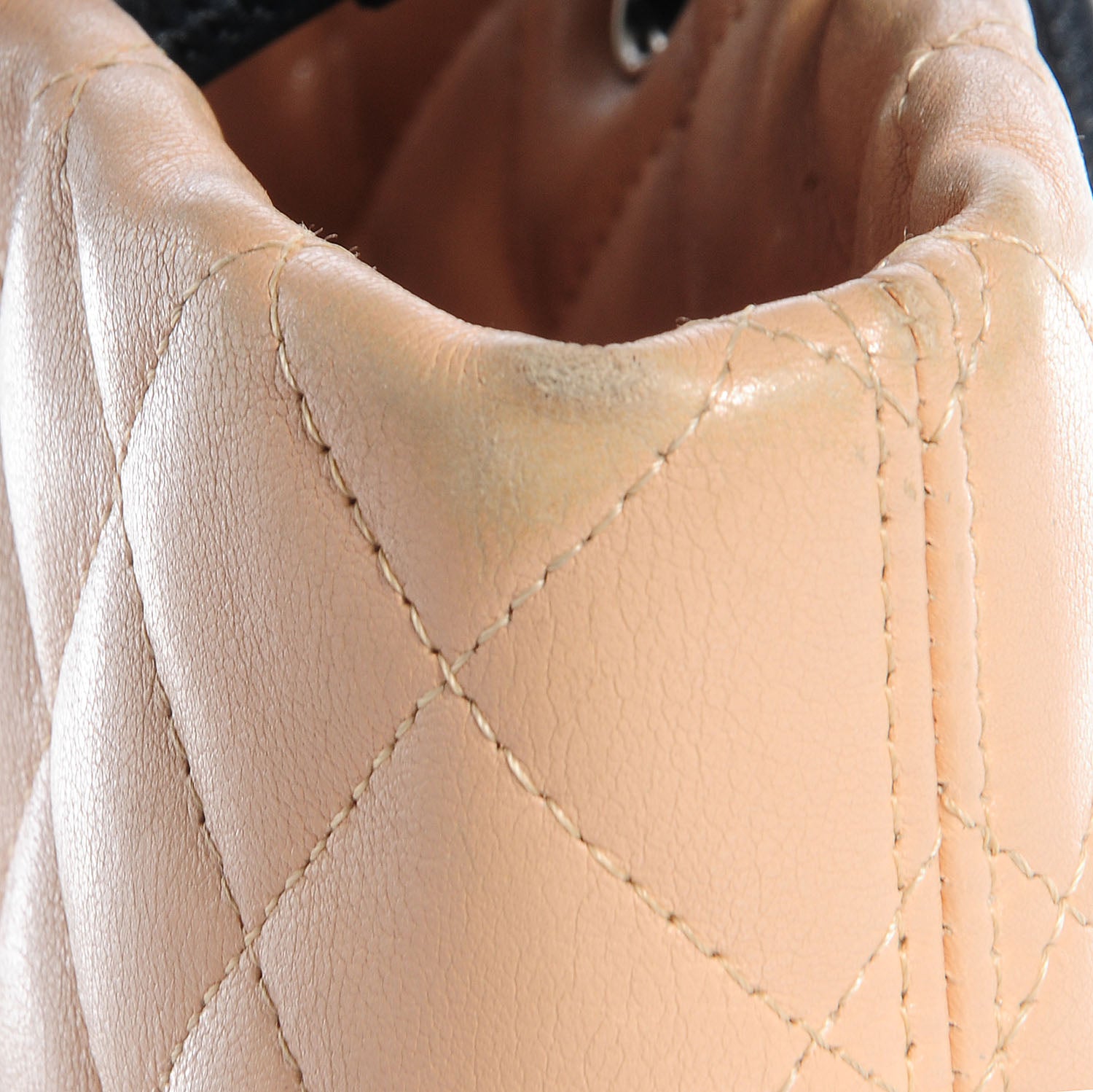 Chanel Calfskin Quilted Medium Cambon Tote Beige Black 8 of 12