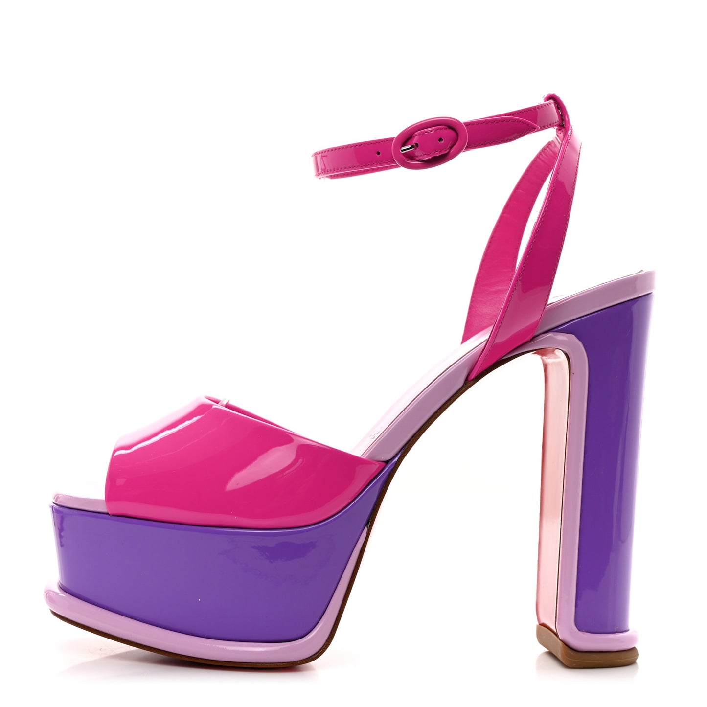 Patent Amali Alta 130 Platform Sandals 38 Version Multicolor