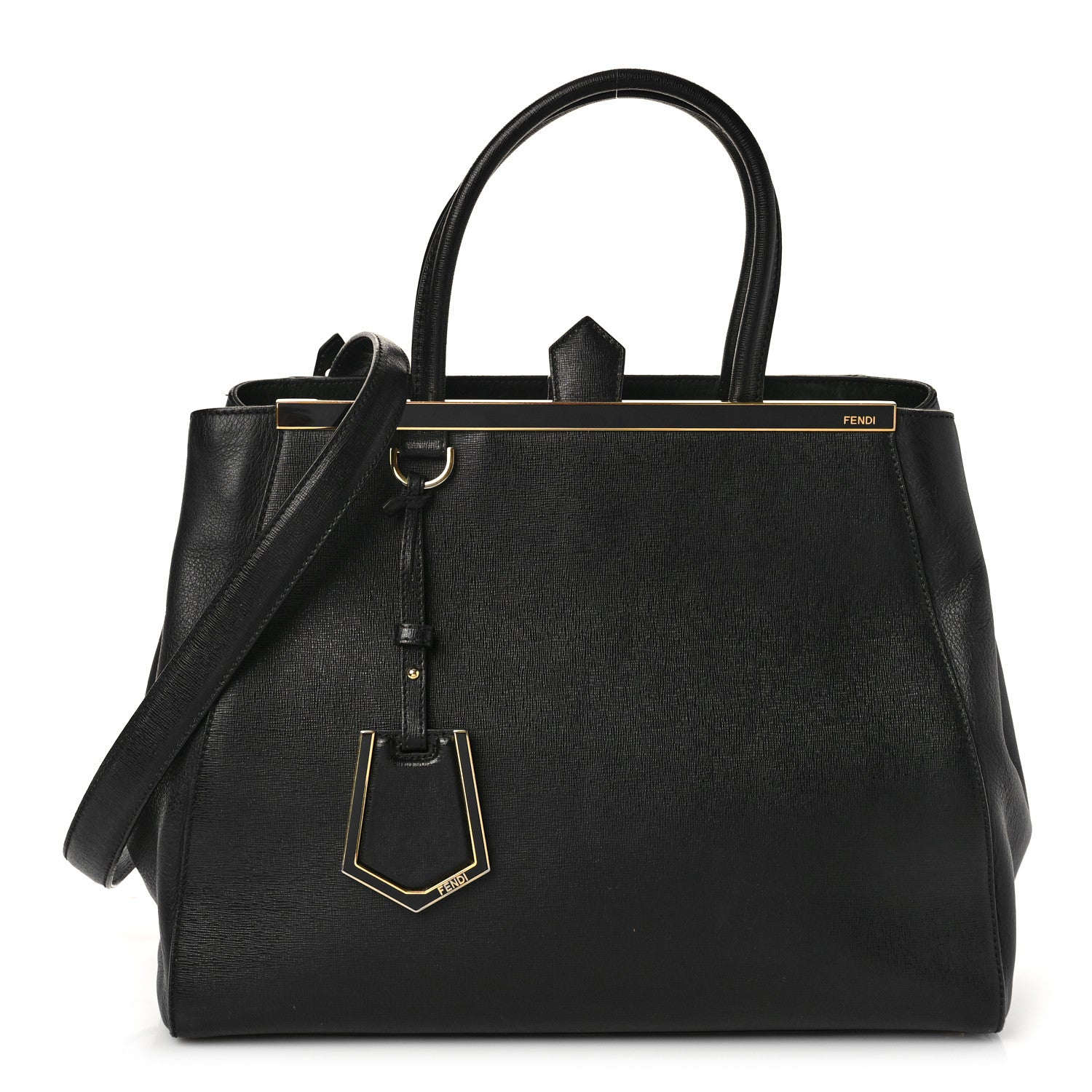 Fendi Vitello Elite Regular 2Jours Tote Black 1 of 13