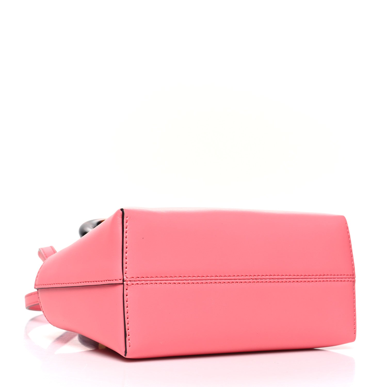 Fendi Vitello King Plexiglass Logo Embossed Mini By The Way Top Handle Boston Bag Pink Dalia 4 of 10