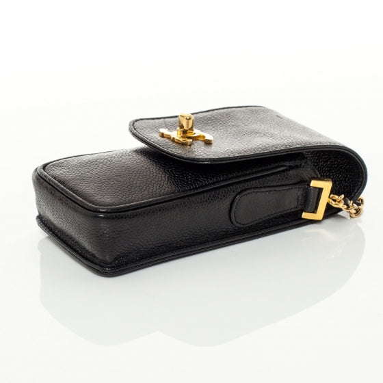Chanel Caviar Cell Phone Case Messenger Black 4 of 8