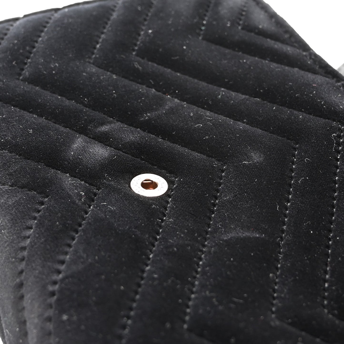 Velvet Matelasse GG Marmont Chain Wallet Black