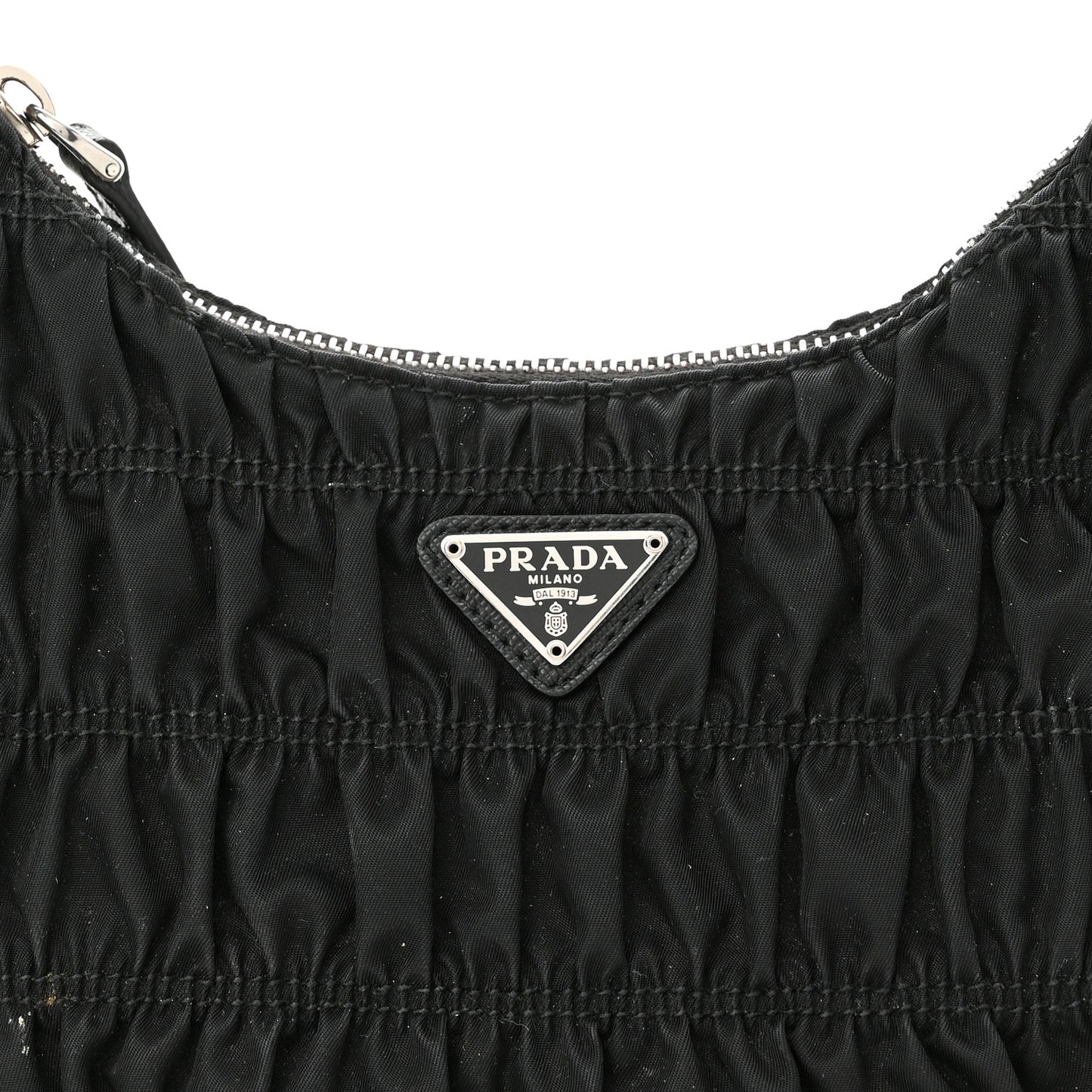 Tessuto Nylon Gaufre Shoulder Bag Black