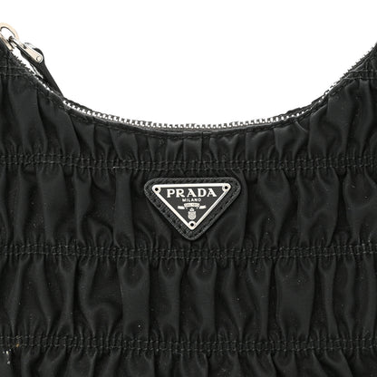 Prada Tessuto Nylon Gaufre Shoulder Bag Black 7 of 10