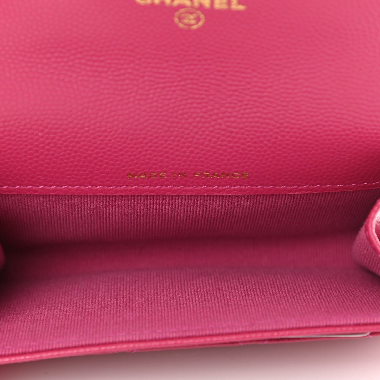 Caviar Quilted Flap Card Holder Wallet Pink