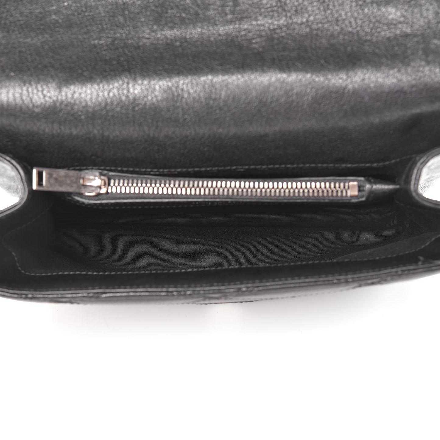 Calfskin Matelasse Diamond Quilted Monogram Medium College Bag Black